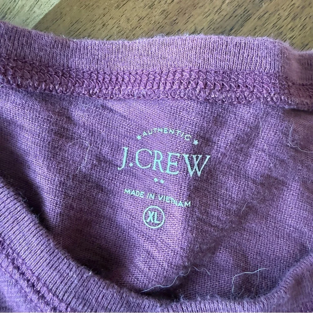 J. Crew Men's Maroon Long Sleeve Henley